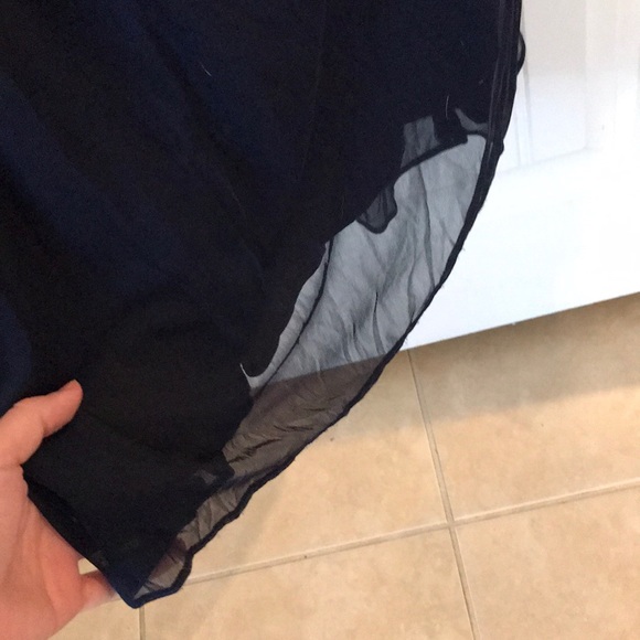 NAVY BLUE DAVIDS BRIDAL BRIDESMAID DRESS - Picture 3 of 6